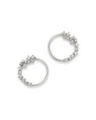 Diamond Circle Earrings In 14k White Gold, 0.33 Ct. T.w. - 100% Exclusive