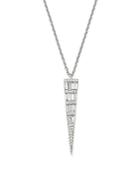 Bloomingdale's Diamond Round & Baguette Pendant Necklace In 14k White Gold, .35 Ct. T.w - 100% Exclusive
