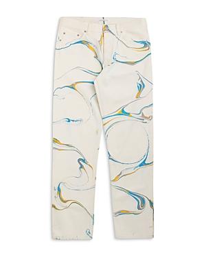 Sunflower Paint Swirl Straight Fit Cropped Jeans