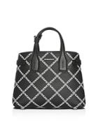 Burberry Link Print Leather Tote