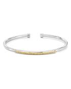 Bloomingdale's Marc & Marcella Diamond Bangle Bracelet In Sterling Silver & 14k Gold-plated Sterling Silver, 0.17 Ct. T.w. - 100% Exclusive