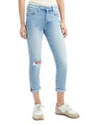 7 For All Mankind Luxe Vintage Josefina High Waist Cropped Skinny Jeans In Floral