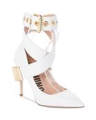 Moschino Women's Belted Ankle Strap Pumps