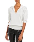 Alberta Ferretti Collared Short Sleeved Sweater