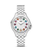 Fendi Crazy Carats Stainless Steel Rotating Gemstones Watch, 33mm
