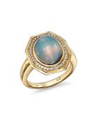 Bloomingdale's Ethiopian Opal & Diamond Cocktail Ring In 14k Yellow Gold - 100% Exclusive