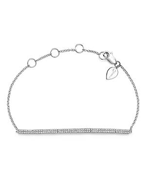 Meira T 14k White Gold Diamond Bars Bracelet