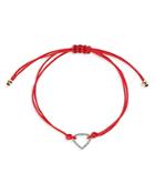 Marina B 18k Gold Trina Diamond Red Cord Bolo Bracelet