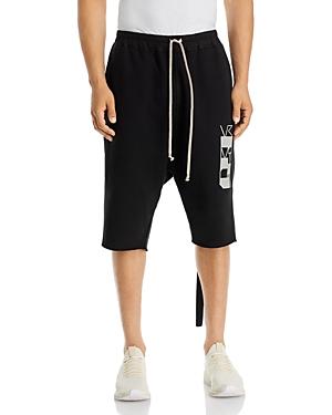 Drkshdw Rick Owens Bela Graphic Drop Crotch Knit Shorts