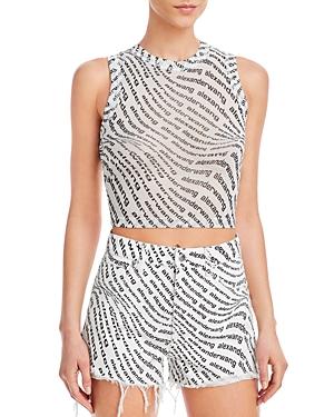 Alexanderwang.t Cropped Logo Tank Top