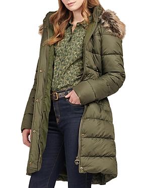 Barbour Rustington Faux Fur Hooded Puffer Jacket