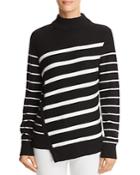 Aqua Asymmetric Striped Sweater - 100% Exclusive