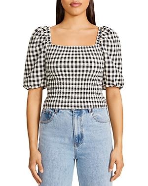 Bb Dakota Keys To The Gingham Smocked Top