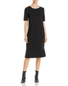 Eileen Fisher Petites Side-slit Midi Dress