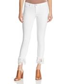 Blanknyc Frayed Hem Crop Jeans In White