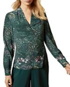 Ted Baker Thessie Printed Pintuck Wrap Blouse