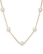 Cultured South Sea Pearl Tin Cup Necklace On 14k Yellow Gold, 18