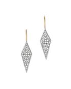 Adina Reyter Sterling Silver & 14k Yellow Gold Long Pave Diamond Earrings