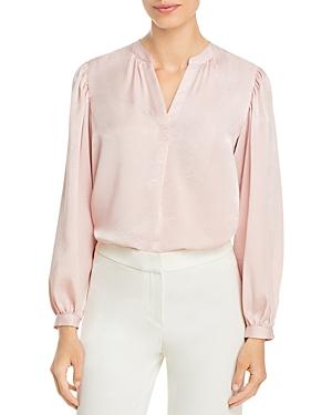 T Tahari Band Collar Blouse