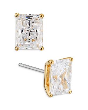 Nadri Modern Love Emerald Cut Cubic Zirconia Stud Earrings