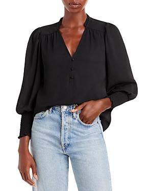 Aqua Smocked Sleeve Blouse - 100% Exclusive
