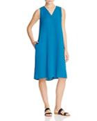 Eileen Fisher V-neck Silk Dress