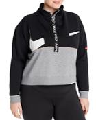 Nike Plus Mixed-media Dri-fit Sweatshirt