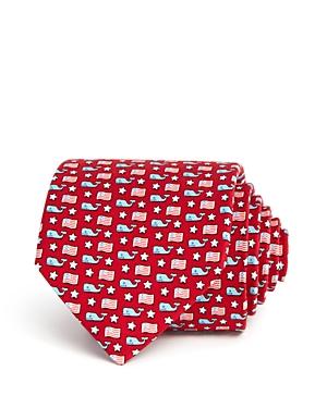 Vineyard Vines Whale And Flag Classic Tie
