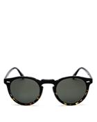 Oliver Peoples Unisex Gregory Peck Polarized Round Sunglasses, 47mm