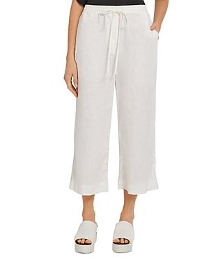 Dkny Linen Wide Leg Cropped Pants