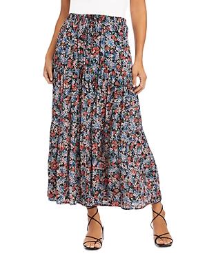 Karen Kane Floral Tiered Midi Skirt