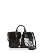 Kendall And Kylie Claire Leather & Faux Fur Satchel