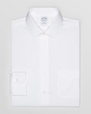 Brooks Brothers Solid Pinpoint Noniron Dress Shirt