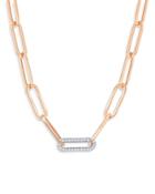 Bloomingdale's Diamond Paperclip Necklace In 14k White & Rose Gold, 0.70 Ct. T.w. - 100% Exclusive
