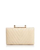 Sondra Roberts Quilted Snake Clutch
