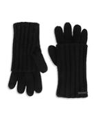 Allsaints Solid Rib Cuff Wool Gloves