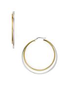 Aqua Two-tone Hoop Earrings In 18k Gold-plated Sterling Silver & Sterling Silver - 100% Exclusive