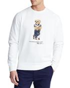 Polo Ralph Lauren Cotton Blend Fleece Polo Bear Print Crewneck Performance Sweatshirt