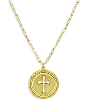 Bloomingdale's Cross Medallion Necklace In 14k Yellow Gold, 18 - 100% Exclusive