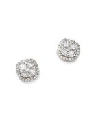 Bloomingdale's Diamond Cluster Stud Earrings In 14k White Gold, 0.50 Ct. T.w- 100% Exclusive