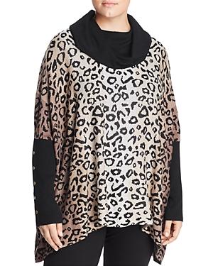 Joseph A Plus Leopard Jacquard Cowl-neck Sweater