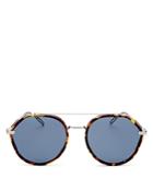 Dior Homme Vintage Brow Bar Round Sunglasses, 52mm
