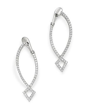 Bloomingdale's Diamond Front-to-back Earrings In 14k White Gold, 0.50 Ct. T.w. - 100% Exclusive
