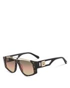 Mcm Unisex Metal Brow Bar Aviator Sunglasses, 55mm
