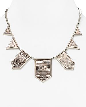 House Of Harlow 1960 Engraved Five Station Necklace, 16
