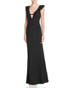 Abs By Allen Schwartz Sleeveless Ruffled V-neck Gown - 100% Bloomingdale's Exclusive