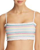 Isabella Rose Crystal Cove Smocked Bikini Top