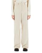 Weekend Max Mara Ghiglia Ribbed Cotton Palazzo Trousers