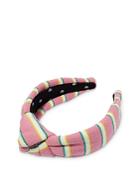 Lele Sadoughi Pique Stripe Knotted Headband