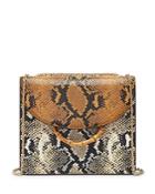 Loeffler Randall Marla Square Snake-print Convertible Shoulder Bag
